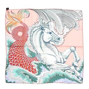 Hermes Scarf Cheval Sirene Double Sided 90x90 like new